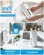Touchless Automatic Liquid Soap Dispenser, Rechargeable White
