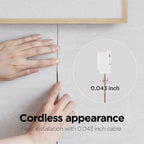 mooas Wood Moon Cordless Mini Digital LED Wall Clock, Date, Temperature Wood Moon (Cordless Mini)