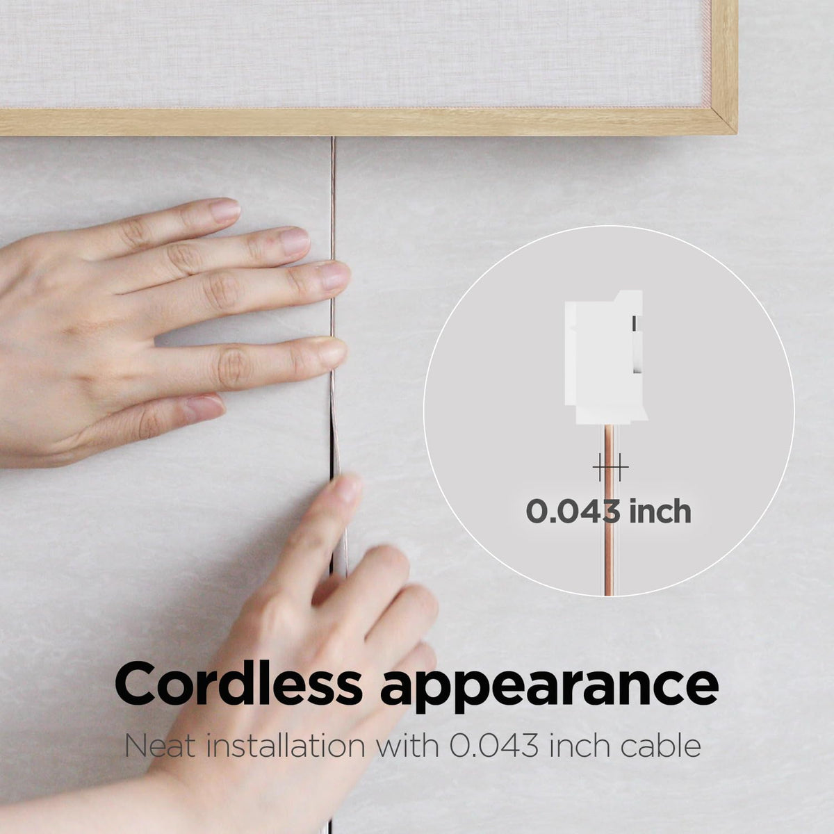 mooas Wood Moon Cordless Mini Digital LED Wall Clock, Date, Temperature Wood Moon (Cordless Mini)