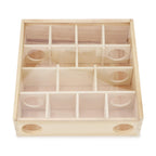 Hypeety Hamster Toys Wooden Maze Tunnel Toy with Plastic Cover for Hamster