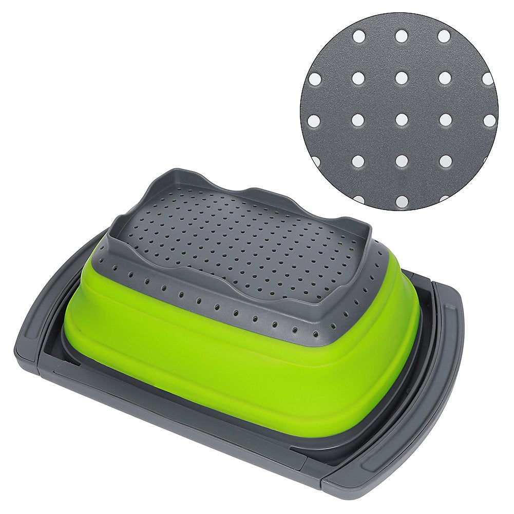 Qimh Colander collapsible, Strainer Over The Sink Vegetable Fruit...