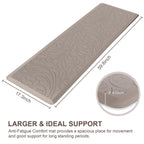 Kitchen Mat Cushioned Anti-Fatigue Comfort Standing Mat Rug for Home,Office Black 1'5" x 2'4" (Rectangular)