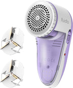 Ruidla Fabric Shaver Lint Shaver Defuzzer, Rechargeable Lint Remover Purple Rechargeable Size