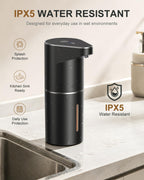 Fantictas Automatic Liquid Soap Dispenser, 3 Levels for Kitchen and Bath Black Gel