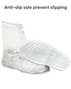 Waterproof Shoe Covers, Rain Shoe Covers, Transparent Reusable Non Slip Shoe Cover for Outdoor Women and Men Large Transprent