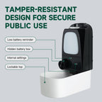 anydry Commercial Automatic Soap Dispenser 34oz Large Capacity Wall-Mounted Black