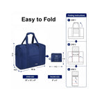 Foldable Travel Duffle Bag with Trolley Sleeve 40L Travel Bag Black