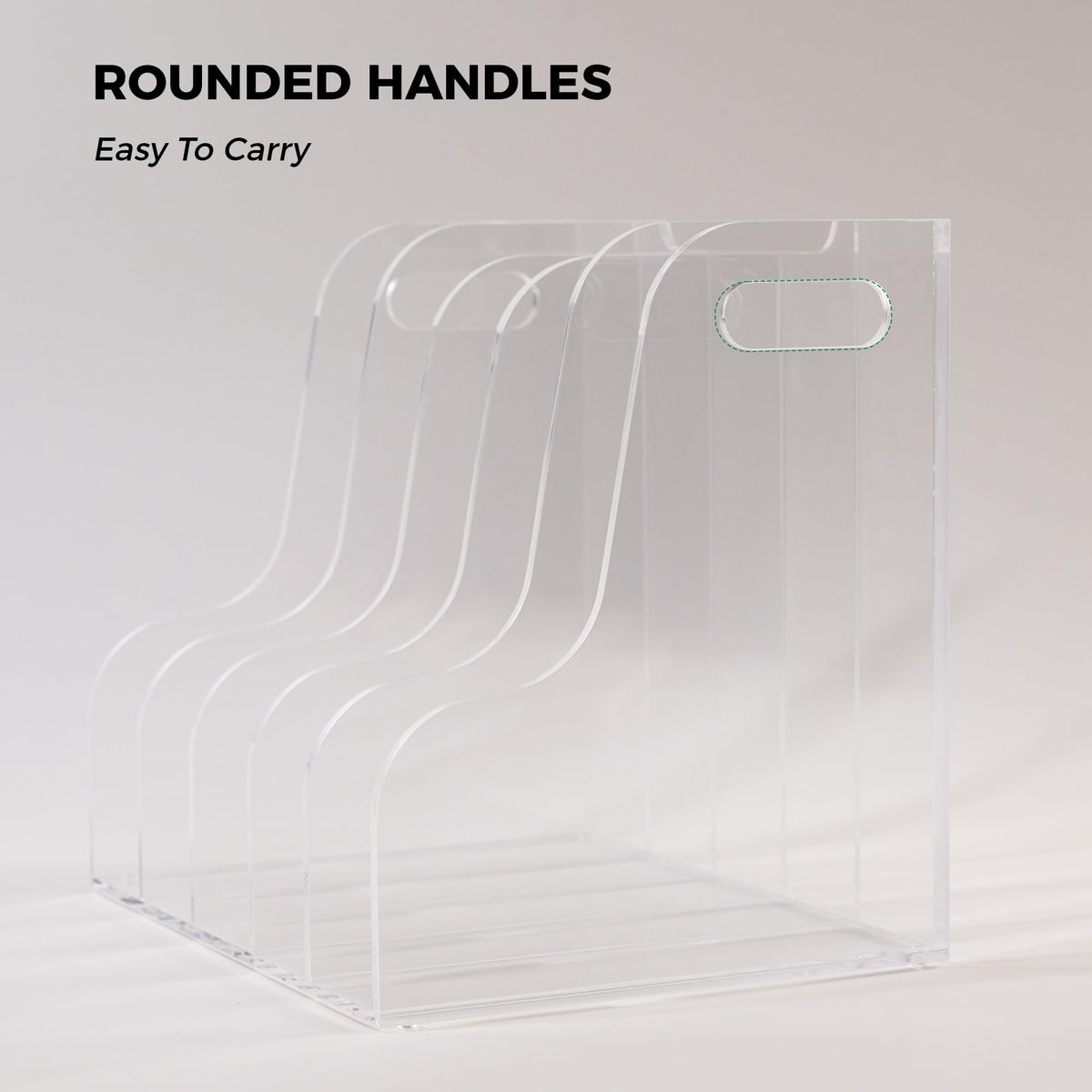 Acrylic Magazine File Holder, 4 Vertical Compartments Desk Document Sorter Organizer, Clear Folder Rack Binder for Office/Home/Classroom, for Documents, Tablet, Magazines, Books & Accessories B5, 4 Sections