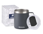 SUNWILL Insulated Coffee Mug, Stainless Steel 14 oz, Splash-Proof Lid Powder Coated Navy Blue 14 Ounces