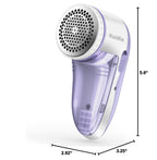 Ruidla Fabric Shaver Lint Shaver Defuzzer, Rechargeable Lint Remover Purple Rechargeable Size