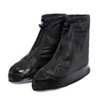 Waterproof Shoe Covers, Rain Shoe Covers Reusable Non Slip Shoe Cover for Outdoor Women and Men-Black Large Black