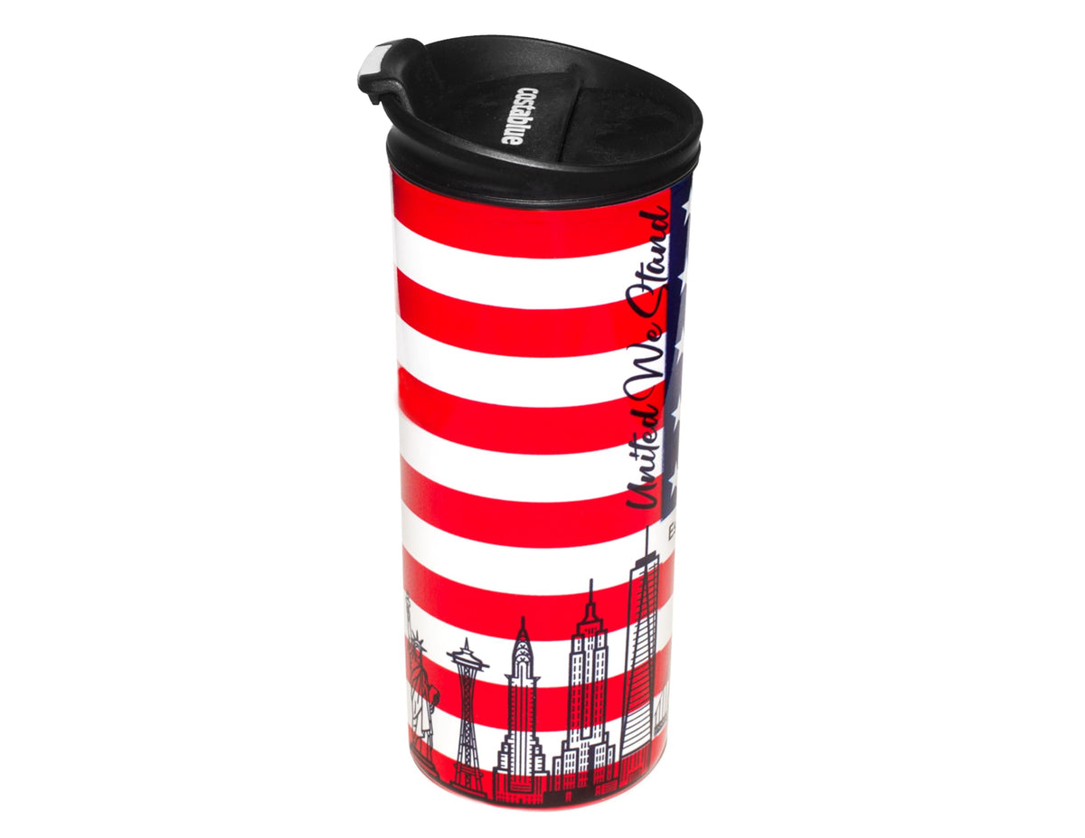 Travel Coffee Mug - 16 Oz. Stainless Steel Insulated Coffee Mug, Leak Proof Tumbler w/Dishwasher Safe Lid, Double Wall Travel Coffee Cup, Reusable Insulated Tumbler for Hot & Cold Beverages… Agata Grey Lid