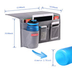 Zafit Bedside Storage Organizer - 6 Pockets, Table Cabinet Caddy for Remotes, Phone, Glasses (Grey) 6 Pockets-Grey