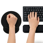 2-Pack Memory Foam Keyboard and Mouse Wrist Rest Pad Set, Ergonomic Gel-Infused, Non-Slip, Pain Relief for Carpal Tunnel