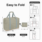 Foldable Travel Duffle Bag with Trolley Sleeve 40L Travel Bag Black