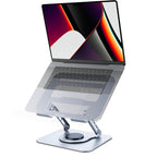 Leeboom Laptop Stand for Desk, Adjustable Foldable Aluminum Riser, Silver