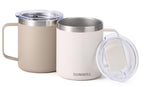 SUNWILL Insulated Coffee Mug, Stainless Steel 14 oz, Splash-Proof Lid Powder Coated Navy Blue 14 Ounces