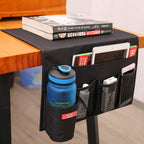 Zafit Bedside Storage Organizer - 6 Pockets, Table Cabinet Caddy for Remotes, Phone, Glasses (Grey) 6 Pockets-Grey