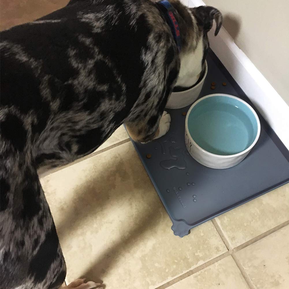 Hoki Found -Waterproof Pet Feeding Mats with High Lips - Multiple Size and...