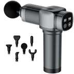 Deep Tissue Massage Gun, Portable Percussion Muscle Massager with 30 Speeds & 6 Attachments, Handheld Electric Back & Neck Massager for Pain Relief