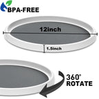 Set of 2, 12 Inch Non-Skid Lazy Susan Organizer, Pantry Lazy Susan Turntable for Cabinet, Kitchen Cabinet Organizer, Pantry Organization and Storage -Size- 12"x1.5" 12 Inch/2 Pack