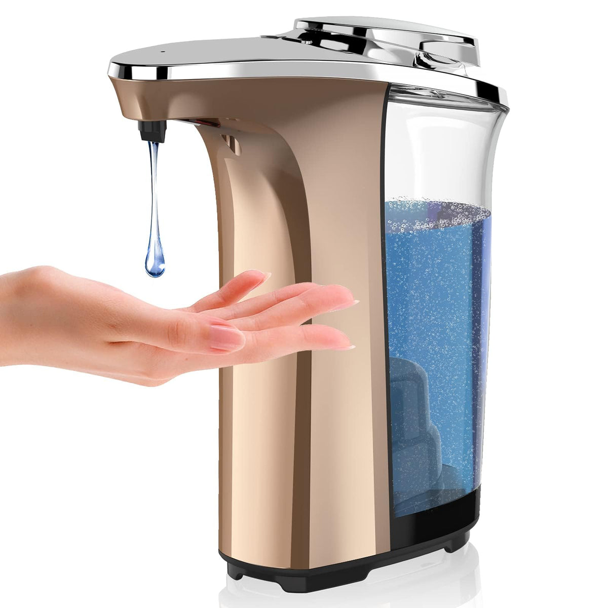 Automatic Soap Dispenser, 17oz Touchless Liquid Dish Soap Dispenser Kitchen Silver