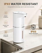 Fantictas Automatic Liquid Soap Dispenser, 3 Levels for Kitchen and Bath Black Gel
