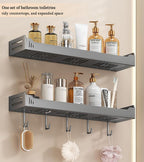 carbon steel Kitchen utensils wall mounted seasoning rack, kitchen supplies oil, salt, soy sauce, vinegar spices condiments storage shelf with hooks