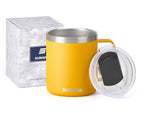 SUNWILL Insulated Coffee Mug, Stainless Steel 14 oz, Splash-Proof Lid Powder Coated Navy Blue 14 Ounces