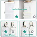 RayTour Bed Sheet Holder Straps Sheet Keepers Bedsheet Holders Fasteners 2 Sets 2 Sets - 8 Straps