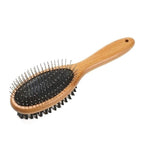 KylePet Dog Brush, Double Sided Pet Slicker Brush with Bamboo Handle for Dogs and Cats Long Hair Pets Grooming Comb for Removing Shedding, Tangles and Dead Undercoat Dog brush-01
