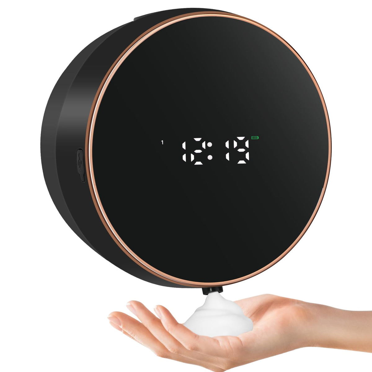 Monstake Automatic Soap Dispenser, Touchless Rechargeable Wall Mount Black foam