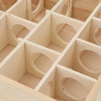 Hypeety Hamster Toys Wooden Maze Tunnel Toy with Plastic Cover for Hamster
