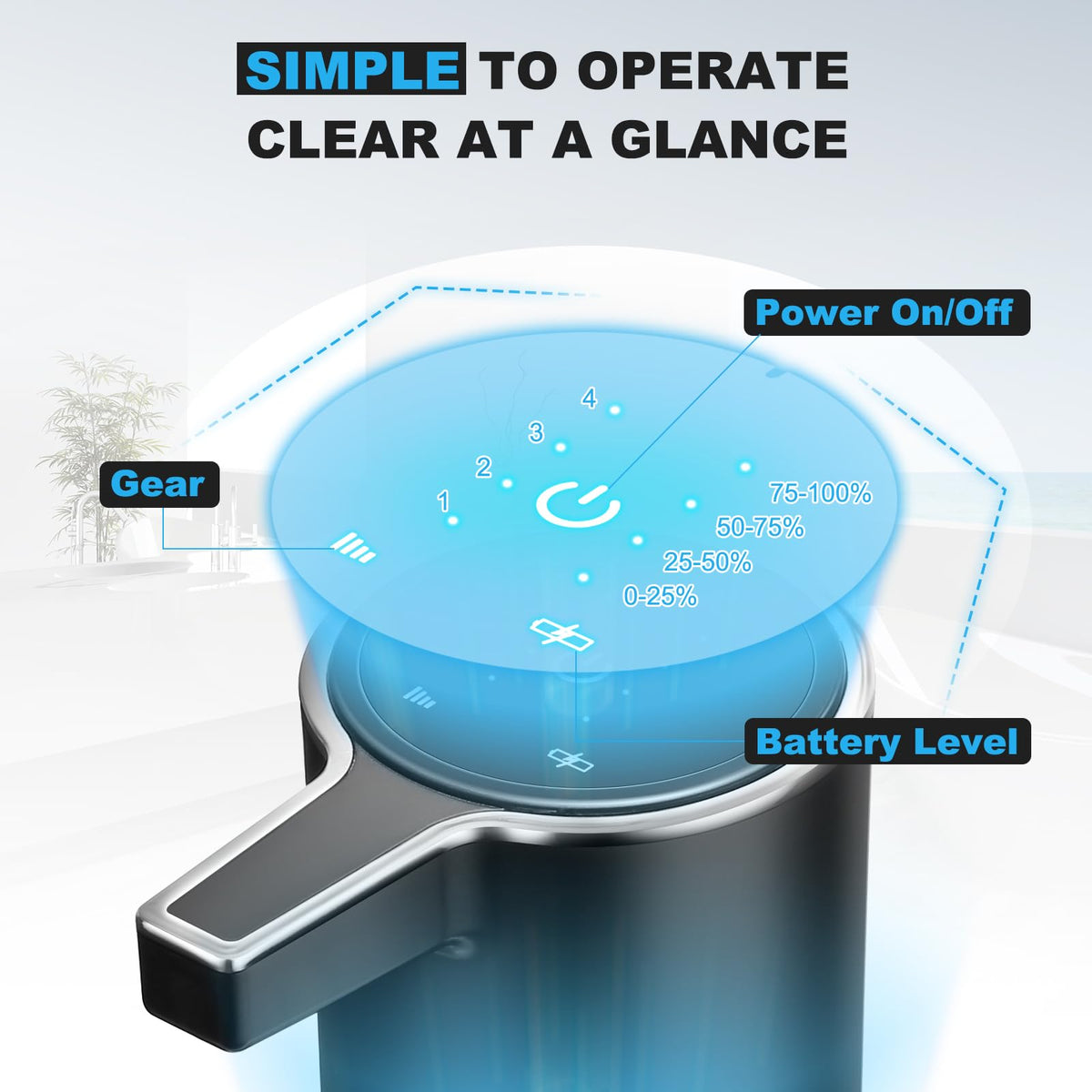 Automatic Soap Dispenser Touchless, 13.5oz Rechargeable Liquid Pump Black Liquid