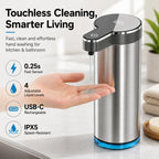 Automatic Foaming Soap Dispenser(IPX5 Waterproof, 12oz/350ml St-01 Foam Gray