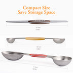 Magnetic Stainless Steel Dual-Sided Measuring Spoons Set