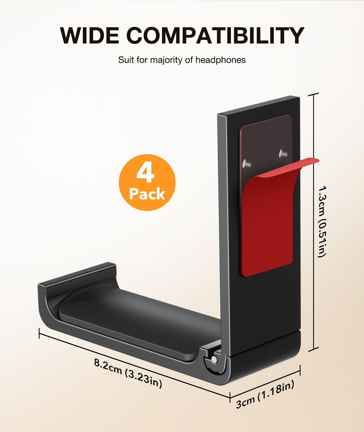 Foldable Aluminum Headphone Stand and Desk Mount Hook