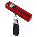 Battery-Free Luggage Scale – No Batteries Needed, Portable Digital Hanging Suitcase Weight Scale for Air Travel & Checked Bags, 110lb/50kg, LCD Display, Compact Travel Accessory Red-Large Handle