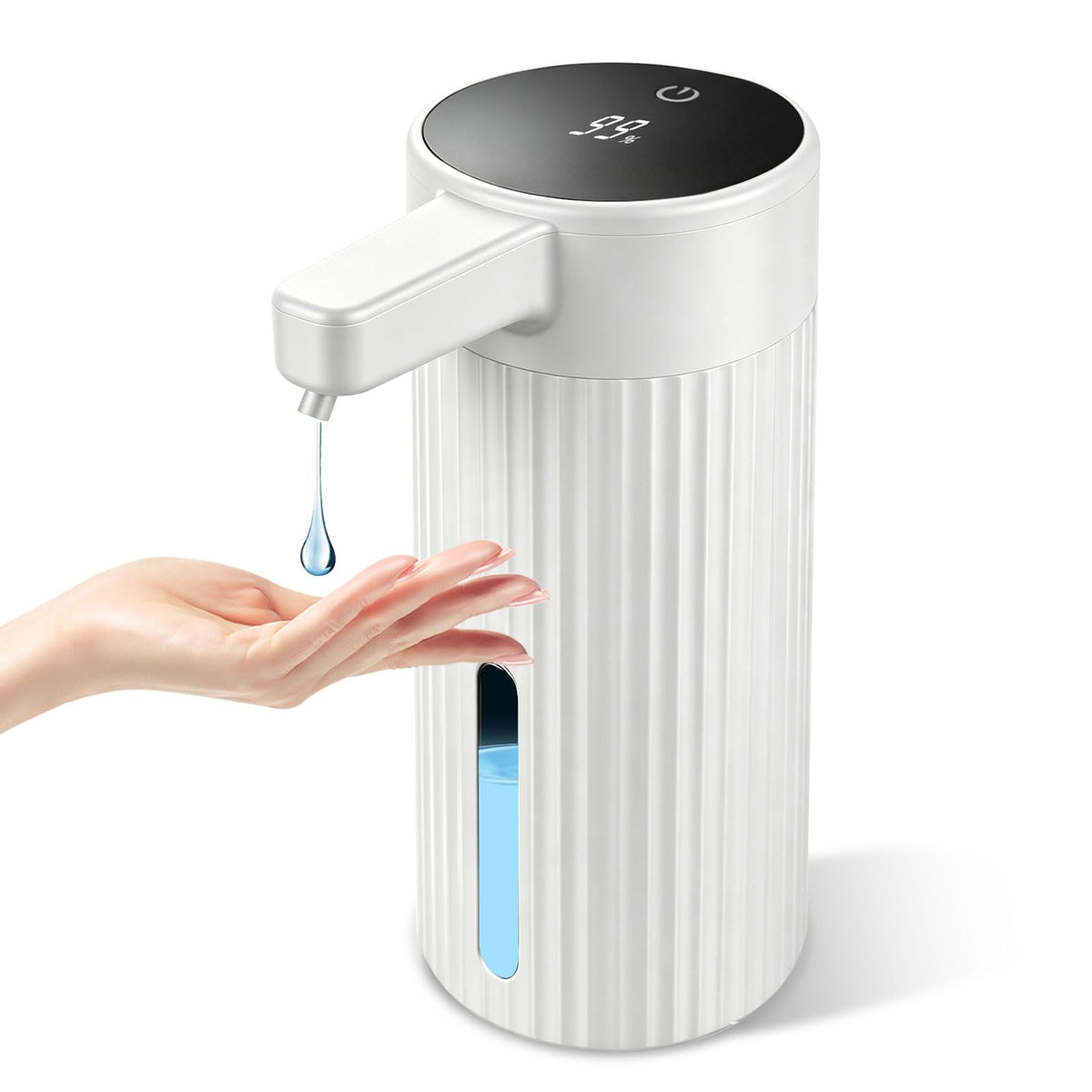 Automatic Liquid Soap Dispenser Touchless, Rechargeable, Adjustable White Gel