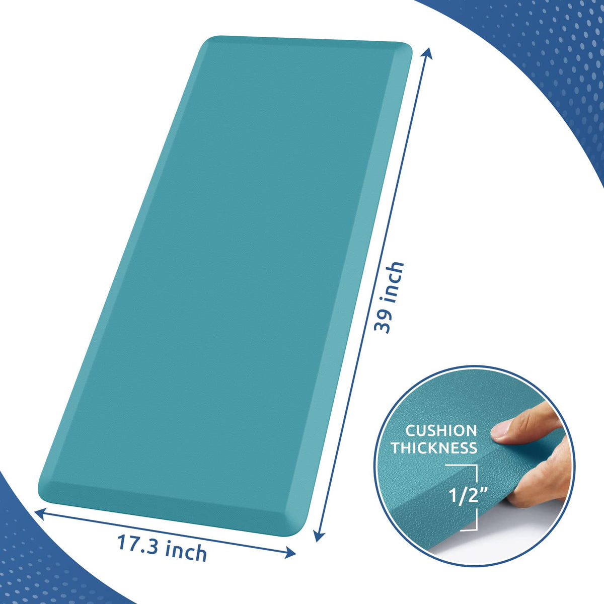 Kitchen Mat Cushioned Anti Fatigue Rug Standing and Comfort Floor Mats Chocolate 39"L x 17.3"W x 0.5"Th