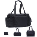 Foldable Travel Duffel Bag,Packable Weekender Bag with Luggage Sleeve, 35L-45L Expandable Overnight Carry-On Tote with Padded Shoulder Strap, Lightweight Nylon Extra Bag for Travel