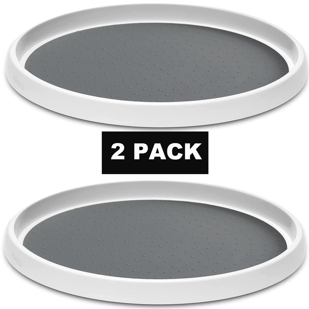 Set of 2, 12 Inch Non-Skid Lazy Susan Organizer, Pantry Lazy Susan Turntable for Cabinet, Kitchen Cabinet Organizer, Pantry Organization and Storage -Size- 12"x1.5" 12 Inch/2 Pack
