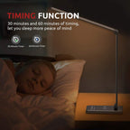 LED Desk Lamp with Wireless Charger, USB Charging Port, Eye Care Black PRO