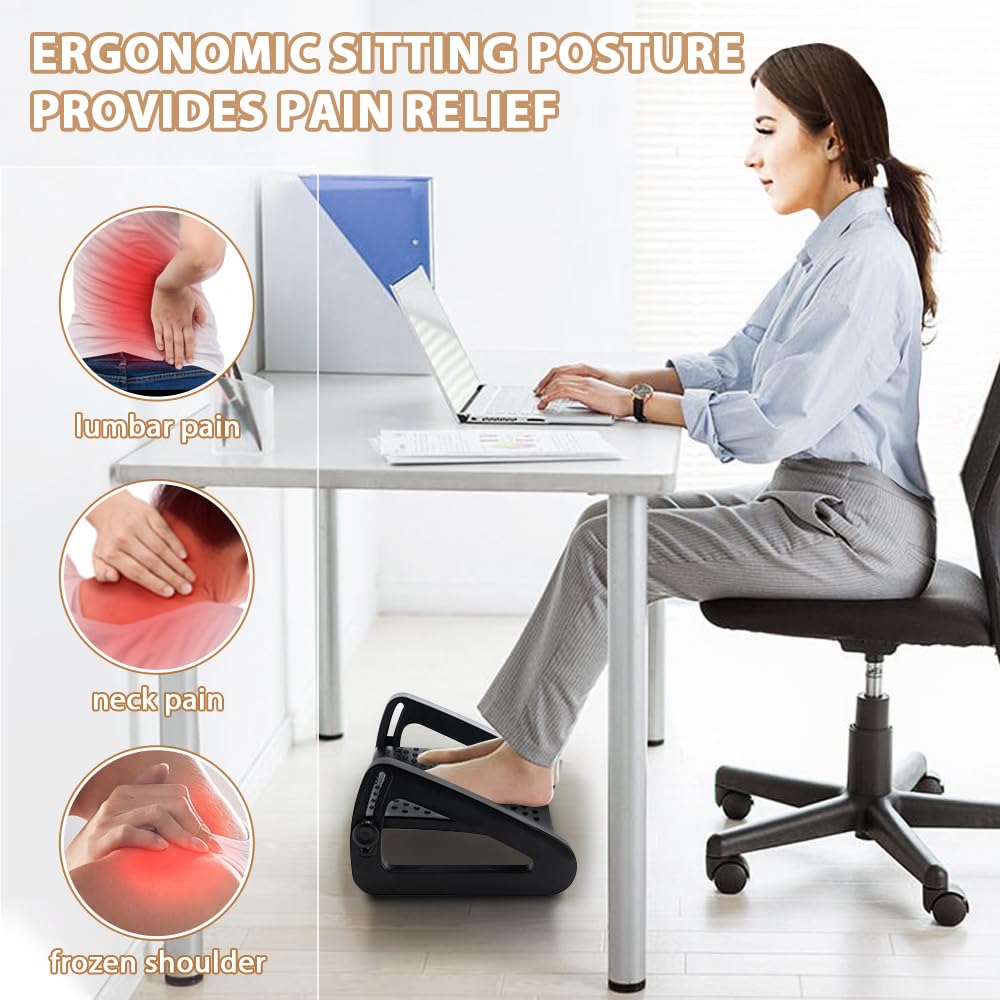 Adjustable Foot Rest Under Desk for Ergonomic Support at Work