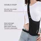 Money Belt for Travel Hidden Under Clothes, Anti-Theft Passport Holder & Travel Wallet Pouch for Men & Women (black) black