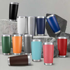 20oz Tumbler Bulk with Lid Stainless Steel Tumblers, 6 Pack