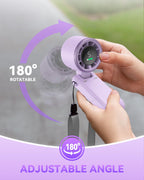 PlayHot Portable Handheld Turbo Fan, Travel Essentials, Gifts for Women/Men Blue