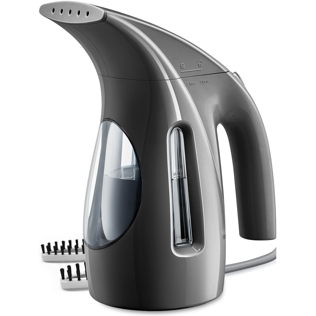 HiLIFE Steamer for Clothes, Portable Handheld Design, 240ml Big Capacity, 700W, Strong Penetrating Steam, Removes Wrinkle, for Home, Office(ONLY FOR 120V)-Black 1-Black