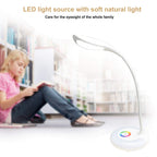 LED Desk Lamp, Night Light Battery Operated Table Light Dimmable Eye Caring Reading Desk Light RGB Dimmable Office Lamp Desktop Supplies