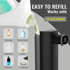Automatic Liquid Soap Dispenser Touchless, USB Rechargeable Smart Hand Soap Dispenser, 13.5oz/400ml, 3-Level Adjustable, Compatible with Thick Thin Dish Soap for Bathroom Kitchen, Clog-Free (Gold) Gold
